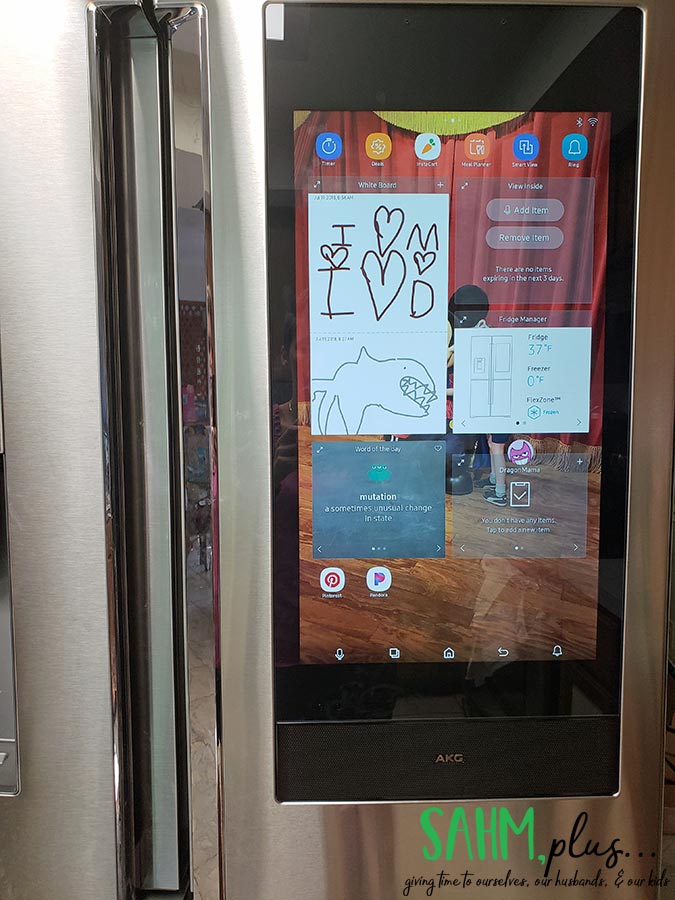 apps on high tech fridge | sahmplus.com