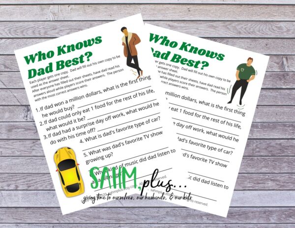 father's day questionnaire printable 