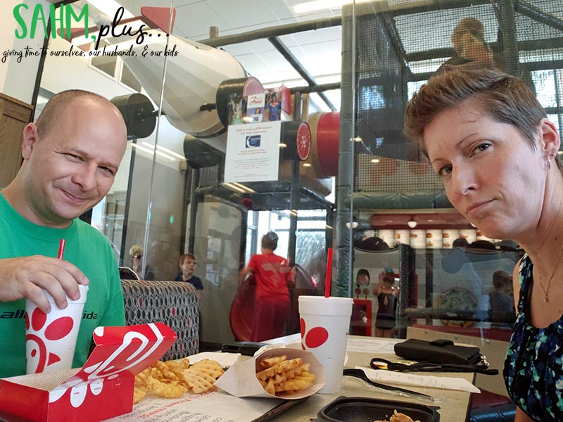 Attempt at angry faces at ChicFilA